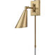 Whitmire 10.5 inch 60.00 watt Brushed Gold Swingarm Sconce Wall Light, Plug-In/Hardwire