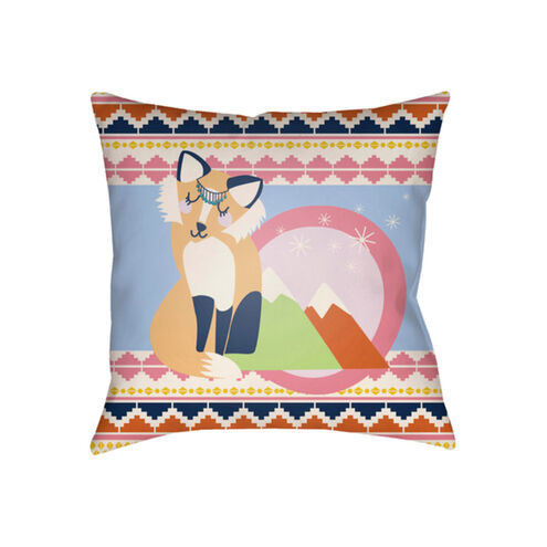 Littles 18 X 18 inch Orange and Green Outdoor Throw Pillow