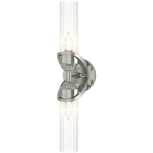Bow 2 Light 5.8 inch Sterling Bath Sconce Wall Light
