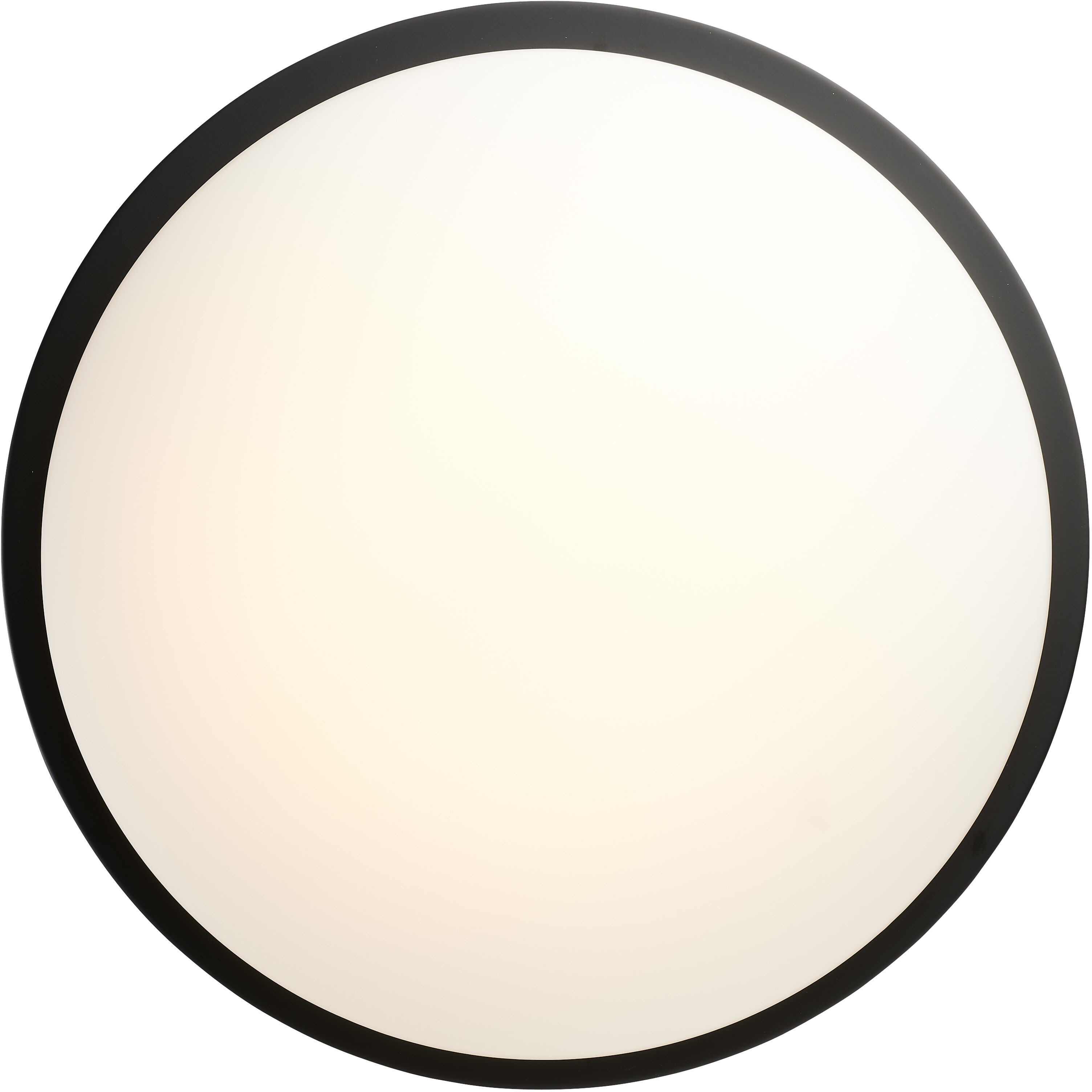 Button LED 17 inch Matte Black LED Flush Mount Ceiling Light