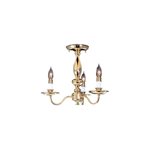 Jamestown 3 Light 15 inch Mahogany Bronze Semi-Flush Mount Ceiling Light