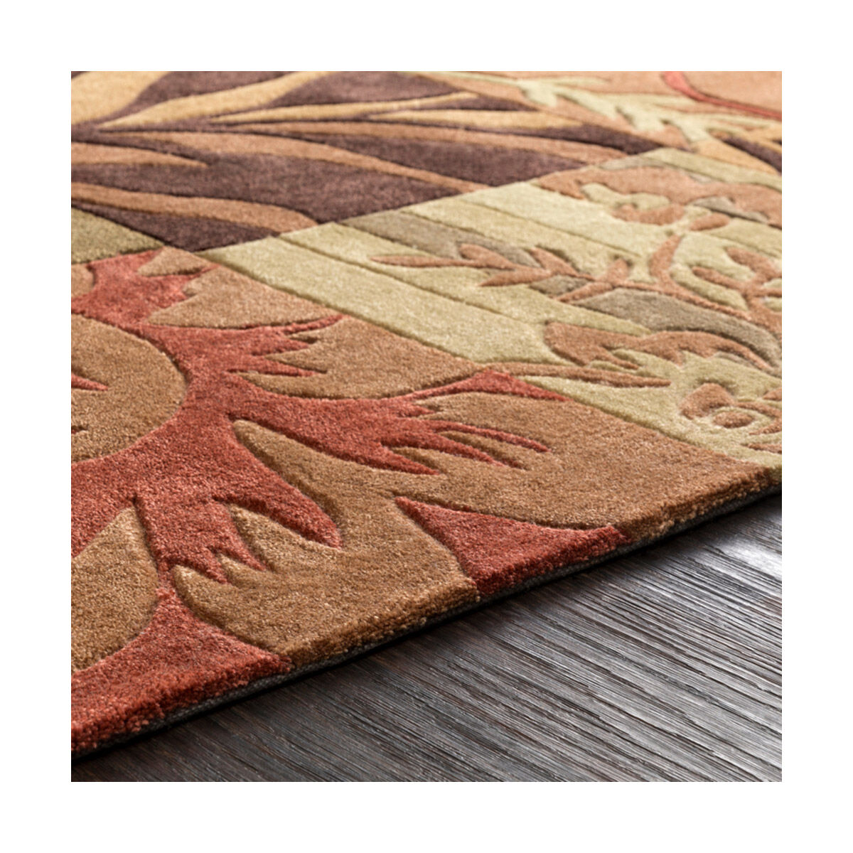 Cosmopolitan 156 X 108 inch Burnt Orange/Camel/Tan/Cream/Khaki/Dark Brown Rugs, Polyester