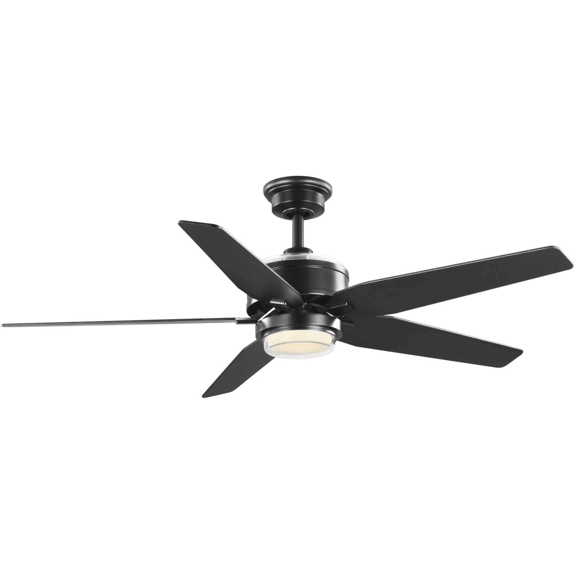Byars 54 inch Matte Black with Matte Black/Antique Black Blades Ceiling Fan