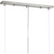 Metro 8 Light 54 inch Contemporary Silver Leaf Chandelier Ceiling Light