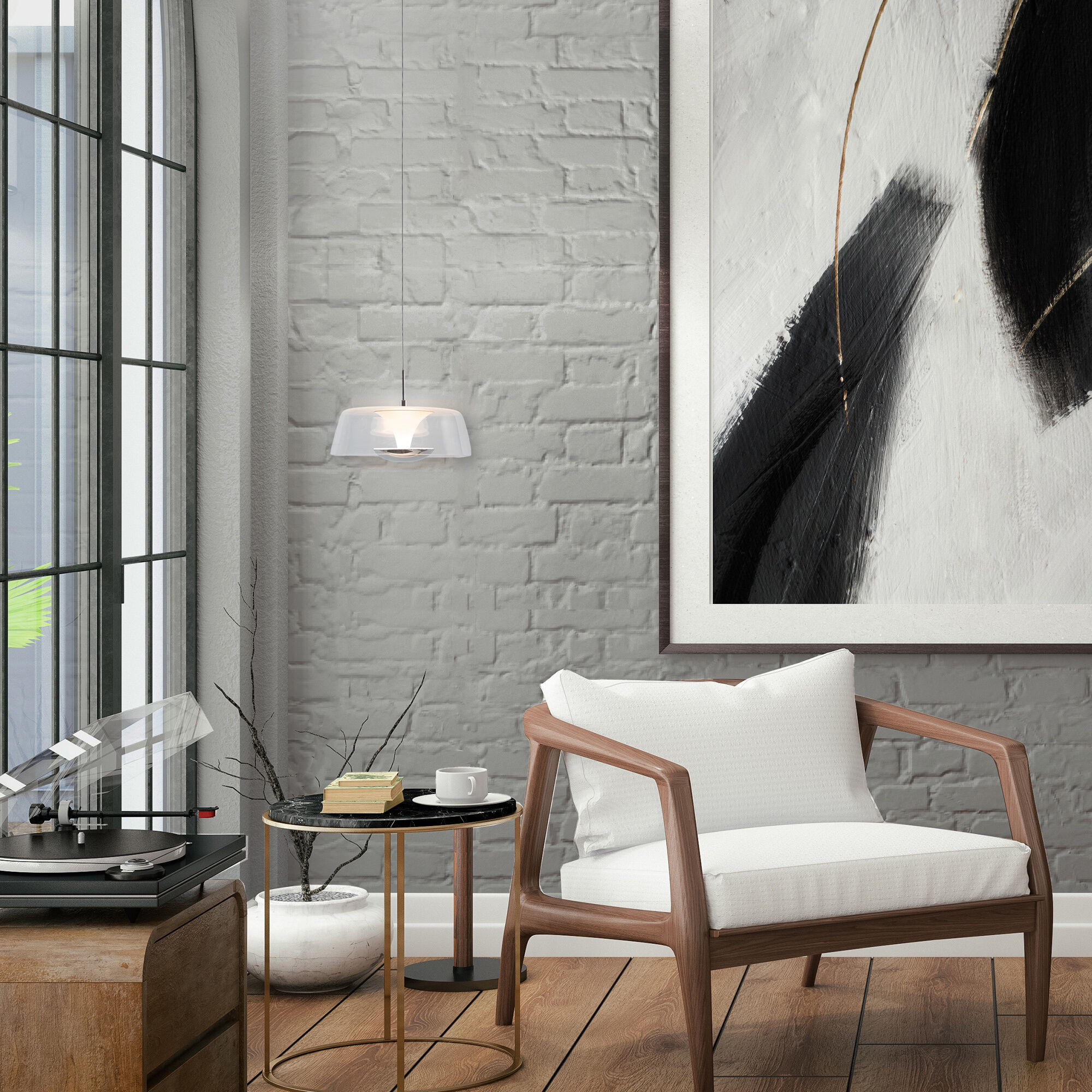 Branwen LED 9 inch Chrome Mini-Pendant Ceiling Light, dweLED