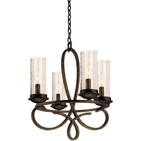 Grayson 4 Light 18 inch Country Iron Chandelier Ceiling Light