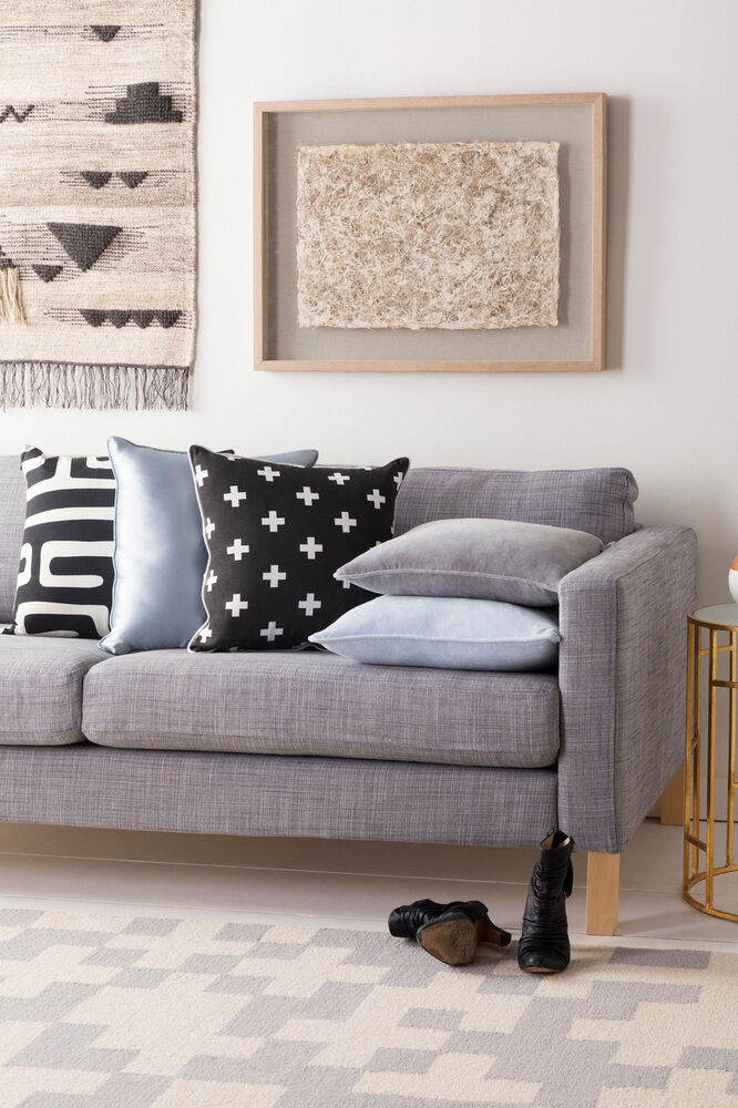 Inga 18 X 18 inch Black/White Pillow Kit, Square