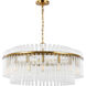 C&M by Chapman & Myers Beckett 16 Light 32 inch Burnished Brass Chandelier Ceiling Light