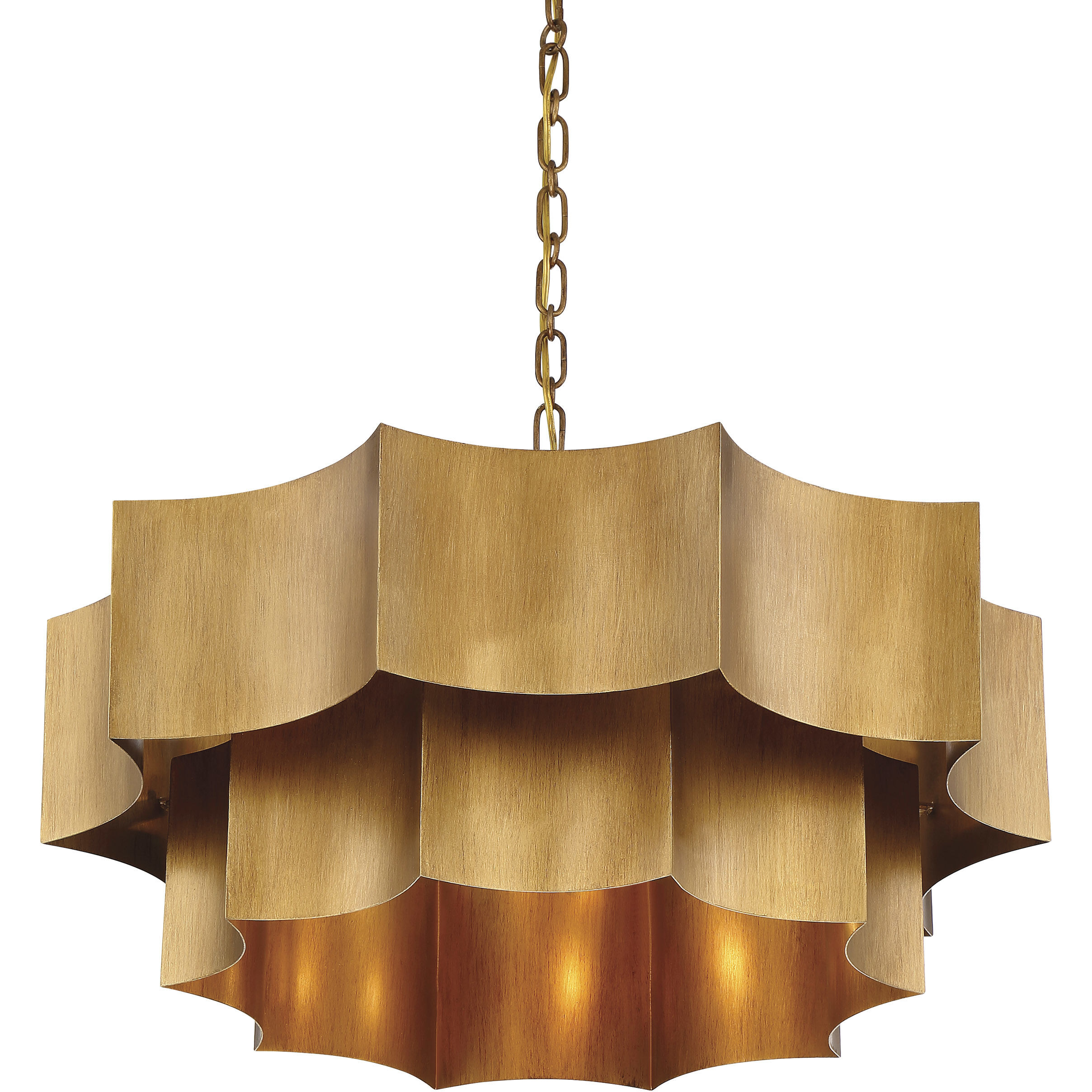 Shelby 6 Light 30 inch Gold Patina Pendant Ceiling Light