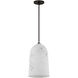 C&M by Chapman & Myers Savina 1 Light 10 inch Aged Iron Pendant Ceiling Light