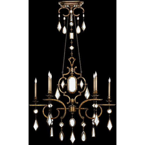 Encased Gems 6 Light 50 inch Gold Chandelier Ceiling Light in Clear Crystal