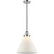 Franklin Restoration Cone 1 Light 12 inch Polished Chrome Mini Pendant Ceiling Light in Incandescent, Matte White, Franklin Restoration