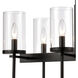 Oakland 8 Light 32.5 inch Black Linear Chandelier Ceiling Light