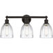 Edison Brookfield 3 Light 24 inch Oil Rubbed Bronze Bath Vanity Light Wall Light in Clear Glass