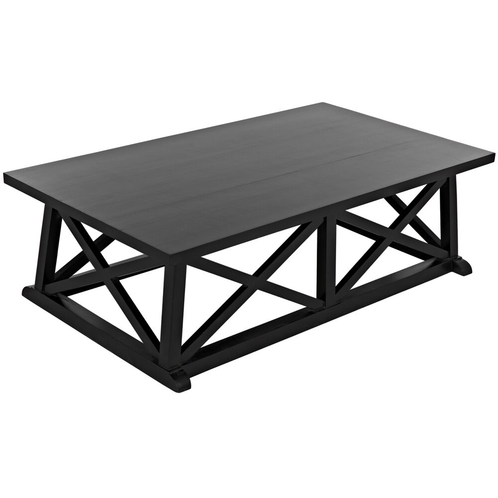 Sutton 60 X 34 inch Hand Rubbed Black Coffee Table