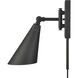 Whitmire 10.5 inch 60.00 watt Matte Black Swingarm Sconce Wall Light, Plug-In/Hardwire