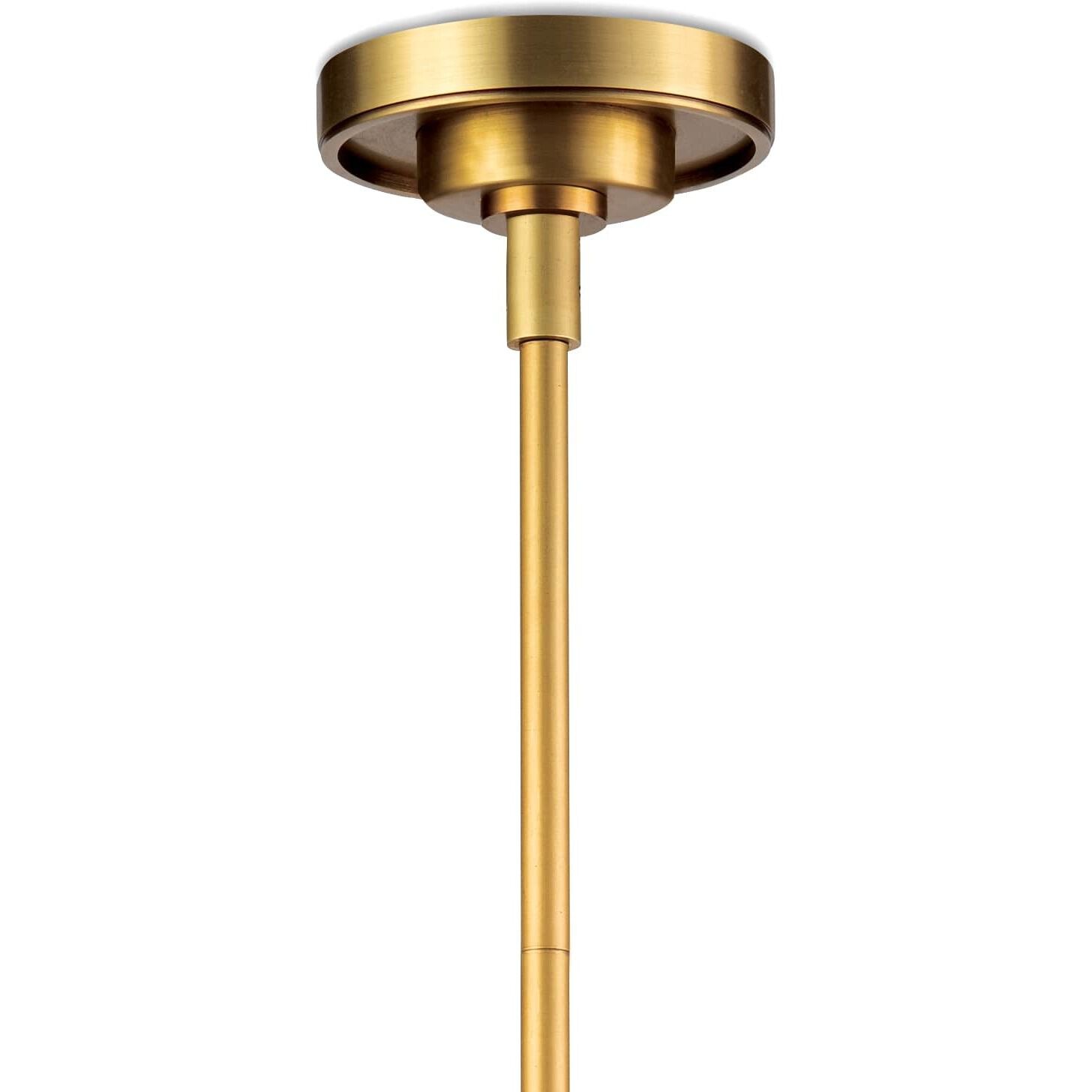 Cafe 3 Light 12 inch Natural Brass Pendant Ceiling Light, Small