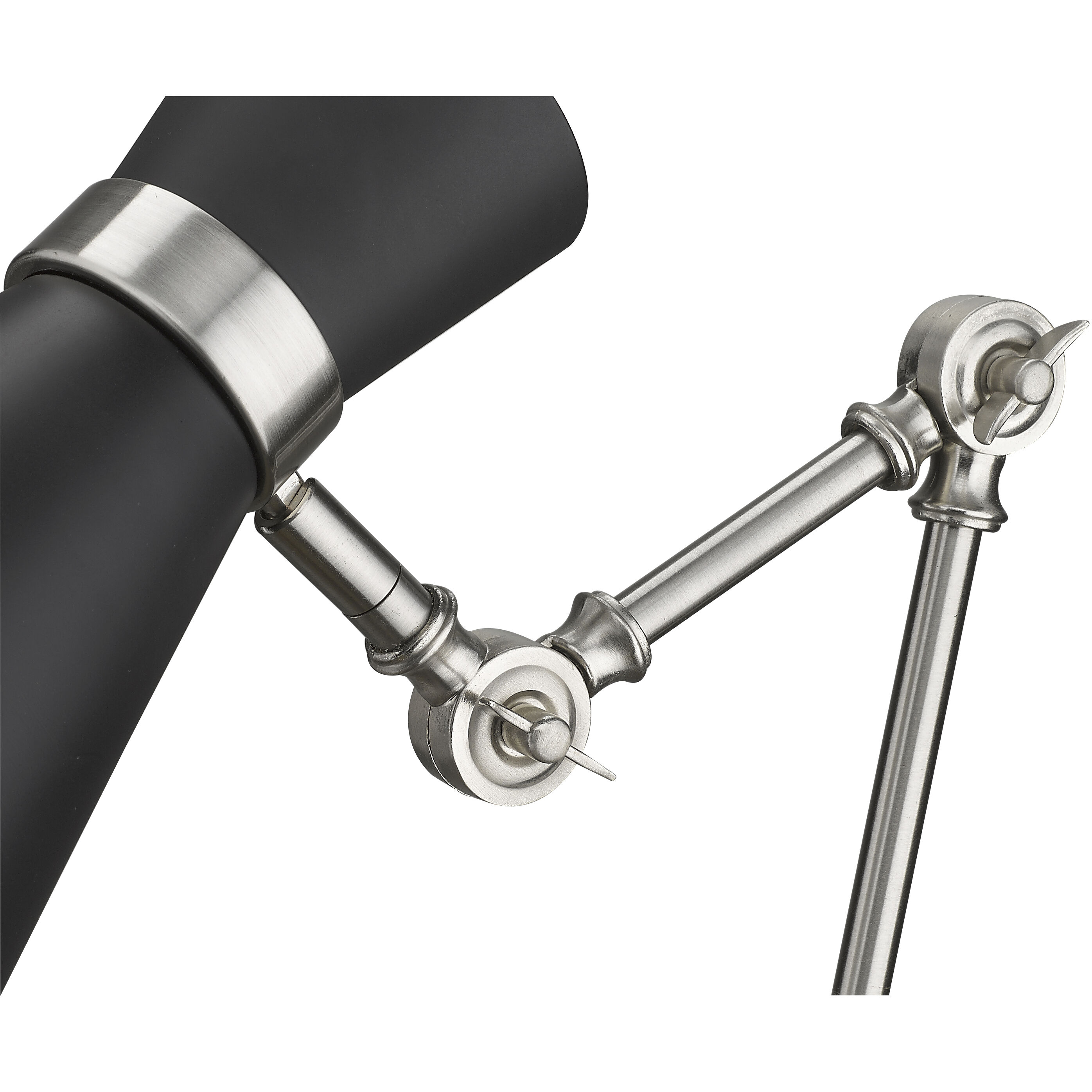 Soriano 25.25 inch 60.00 watt Matte Black and Brushed Nickel Table Lamp Portable Light