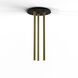 Combi LED 18 inch Brass Pendant Ceiling Light, Suspension / Flush Mount 2-in-1