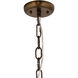 Creekside 1 Light 11 inch Slate Blue Wood Beads and Antique Brass Pendant Ceiling Light