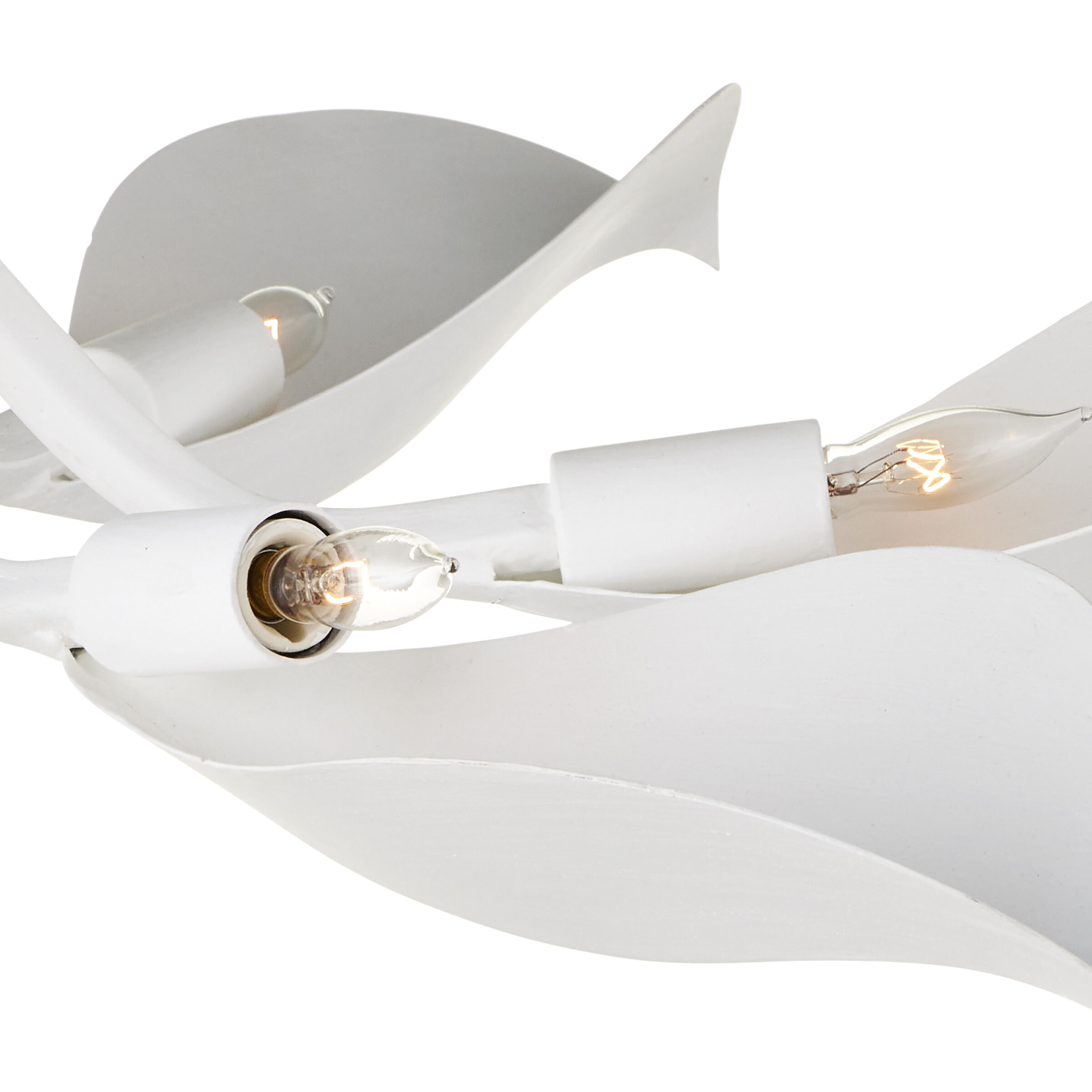 Snowflower 6 Light 36 inch Gesso White Semi-Flush Mount Ceiling Light