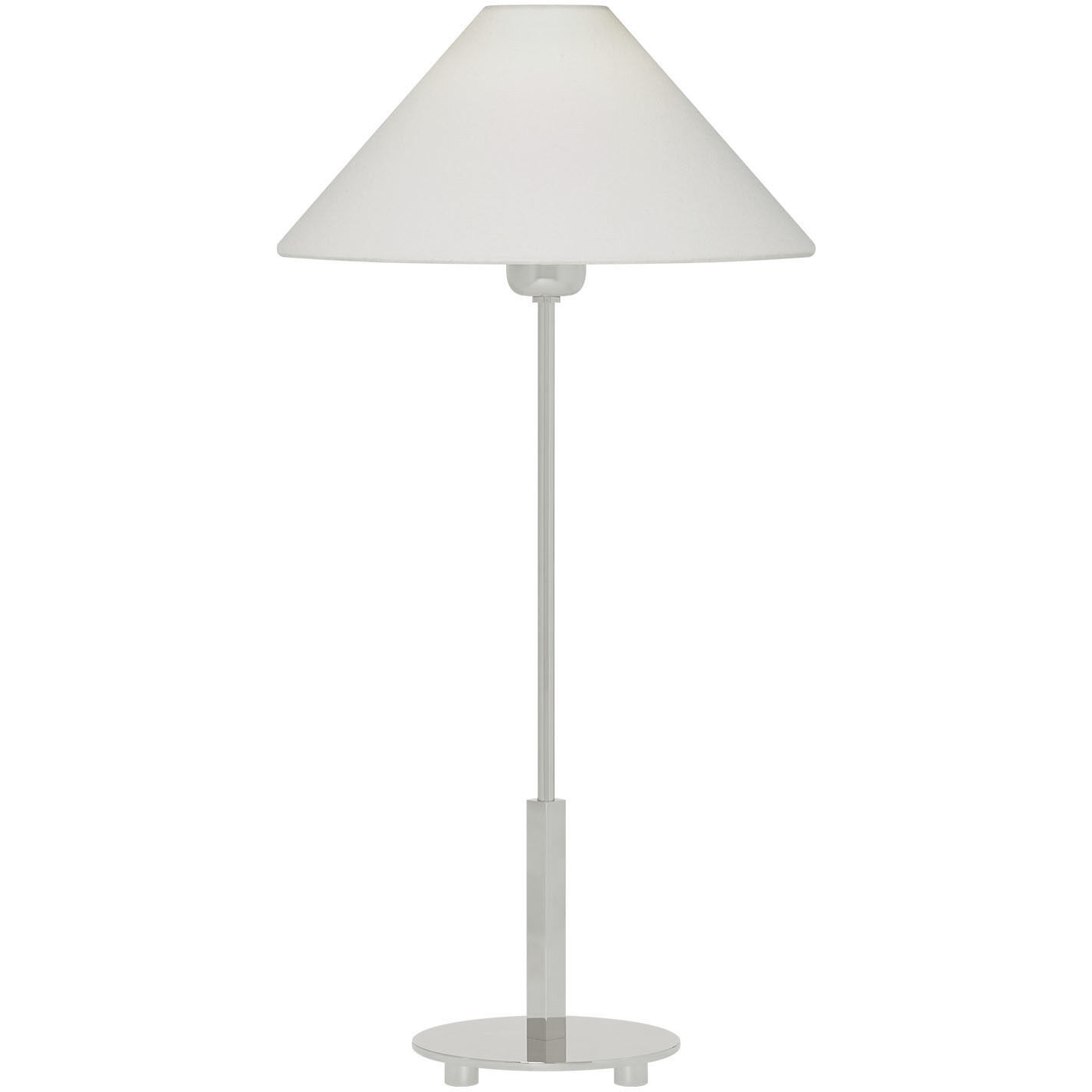 J. Randall Powers Hackney 23 inch 40 watt Polished Nickel Table Lamp Portable Light in Linen