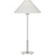 J. Randall Powers Hackney 23 inch 40 watt Polished Nickel Table Lamp Portable Light in Linen