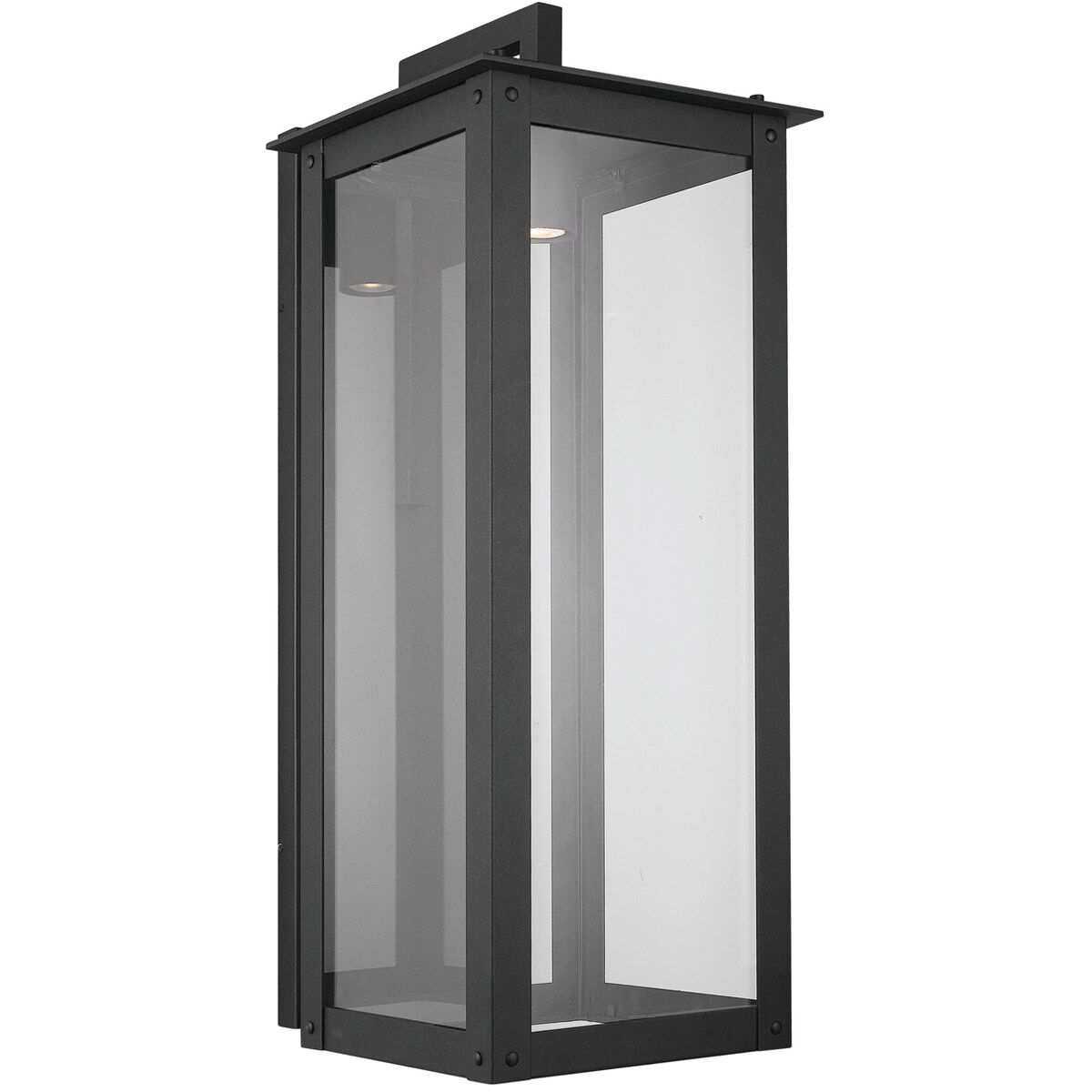 Hunt LED 36 inch Black Outdoor Wall Lantern