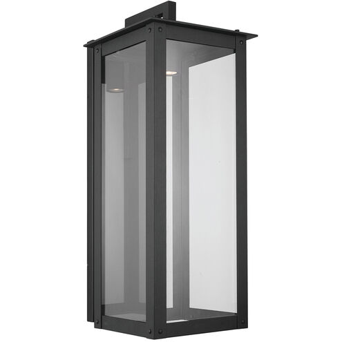 Hunt LED 36 inch Black Outdoor Wall Lantern