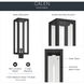 Calen 1 Light 27 inch Textured Black Outdoor Post Lantern