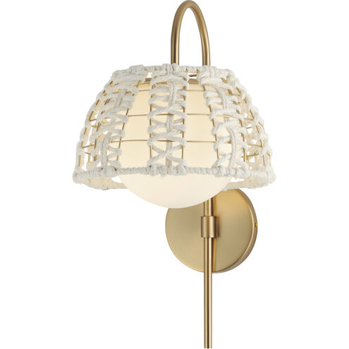 Macrame 1 Light 10.5 inch Gold Wall Sconce Wall Light