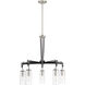 Pullman Junction 5 Light 28 inch Coal / Brushed Nickel Chandelier Ceiling Light