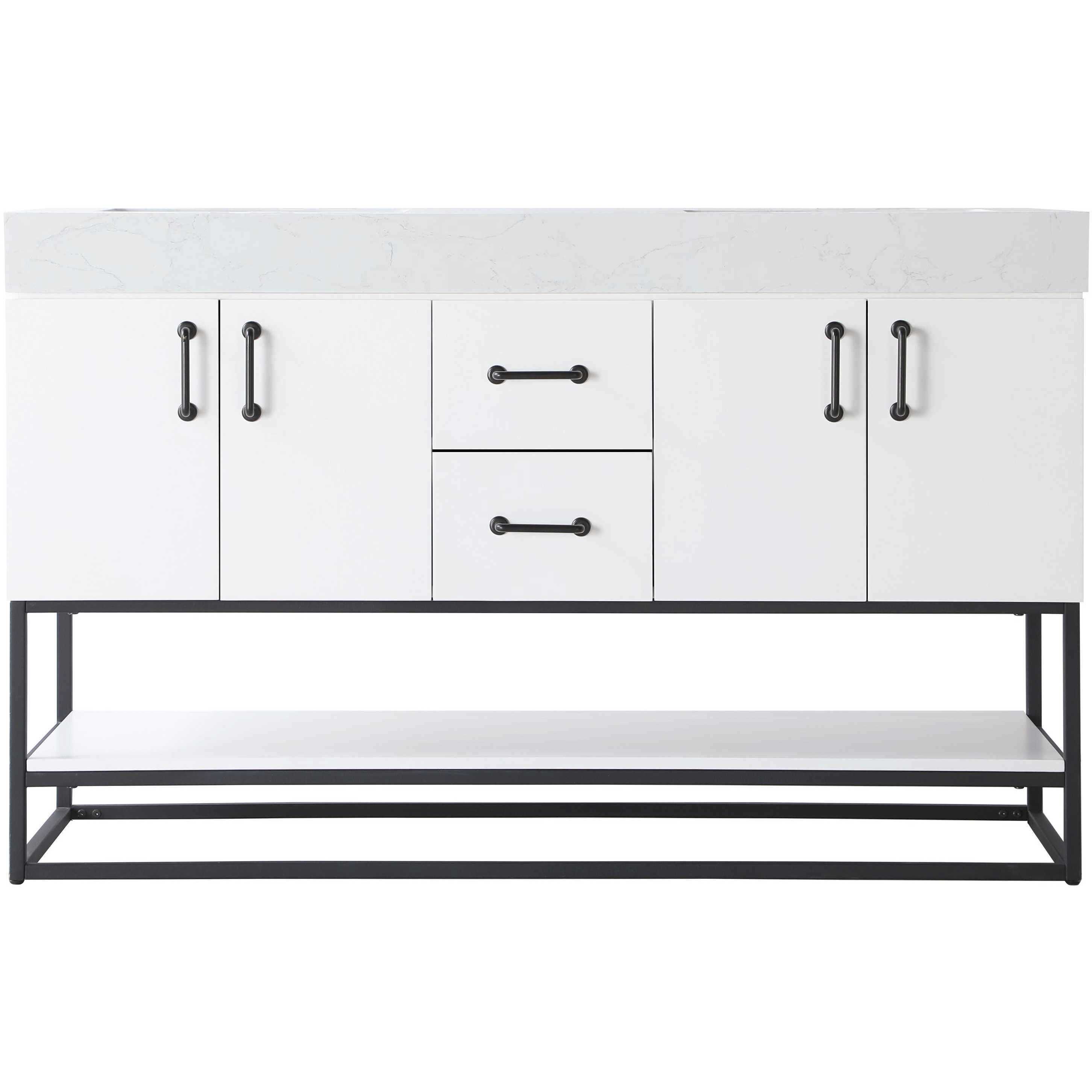 Caroline 54 X 34 inch White Bathroom Vanity Cabinet