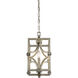 Structure 4 Light 9 inch Aged Steel Pendant Ceiling Light