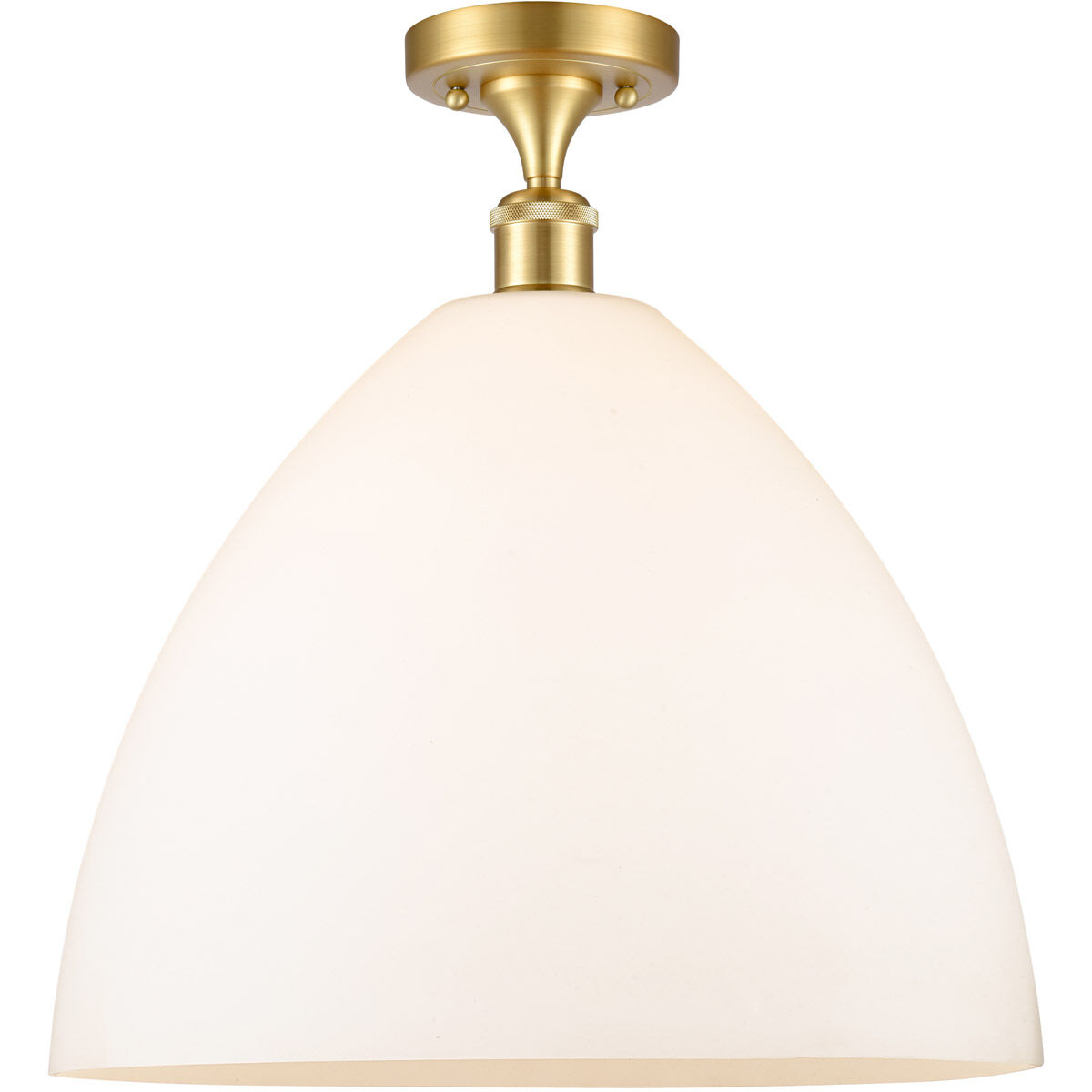 Ballston Dome 1 Light 16 inch Satin Gold Semi-Flush Mount Ceiling Light