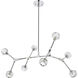 Zayne 8 Light 45 inch Chrome Pendant Ceiling Light