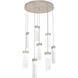 Parallel LED 24 inch Beige Silver Chandelier Ceiling Light in Metallic Beige Silver, Clear Granite, 2700K LED, Round Multi-Port