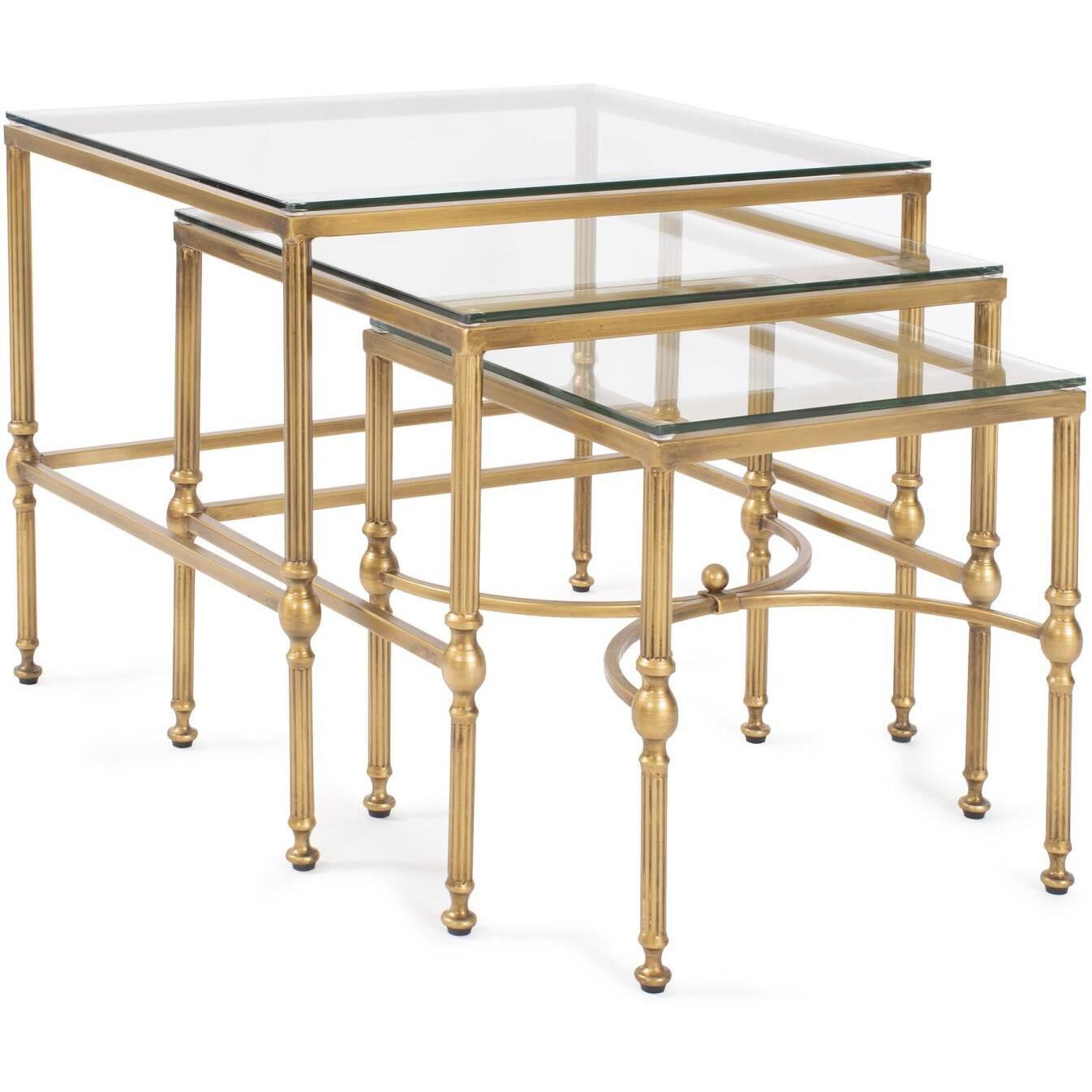 Bonnifait 22 X 18.25 inch Antique Bronze Nesting Tables