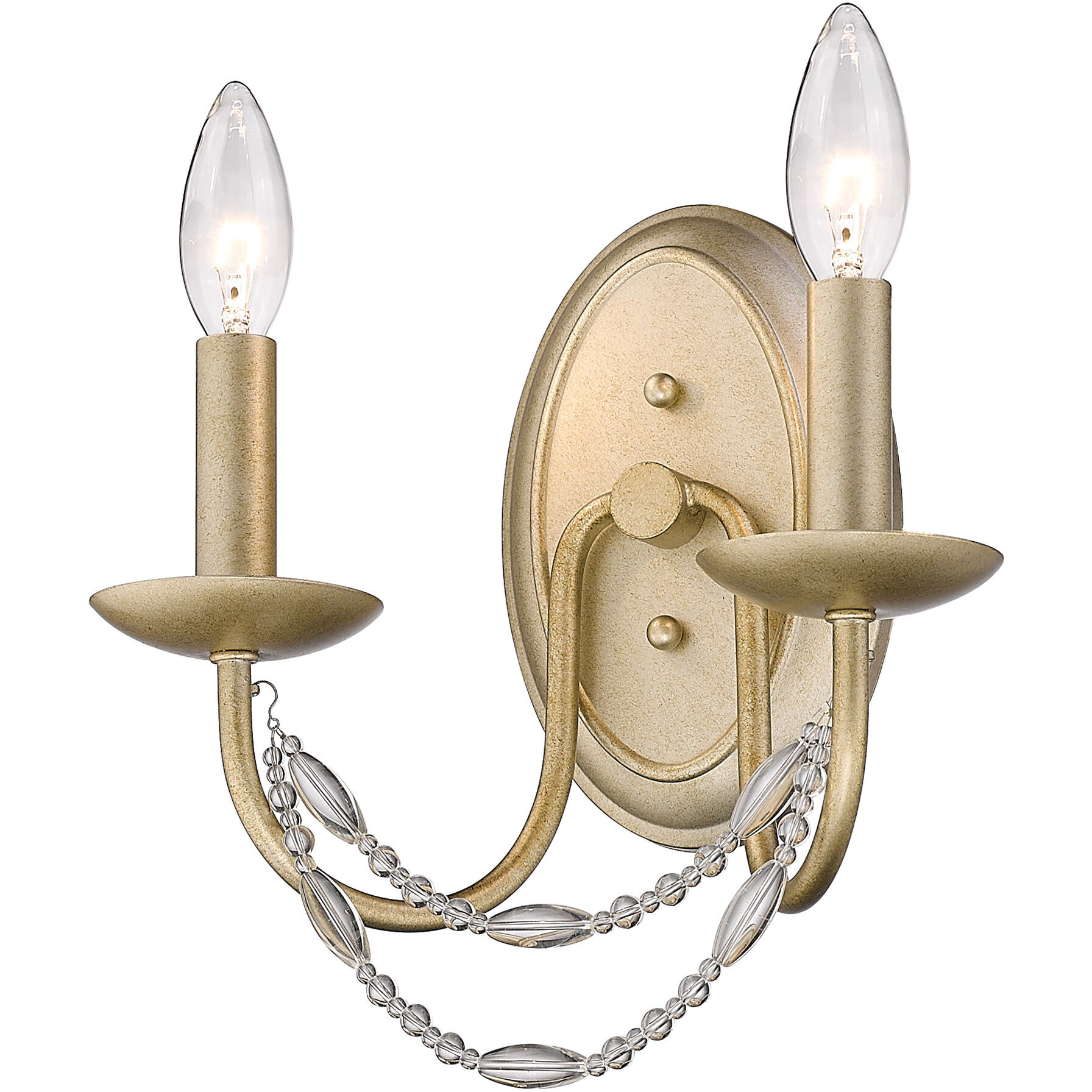Mirabella 2 Light 10.25 inch Golden Aura Wall Sconce Wall Light