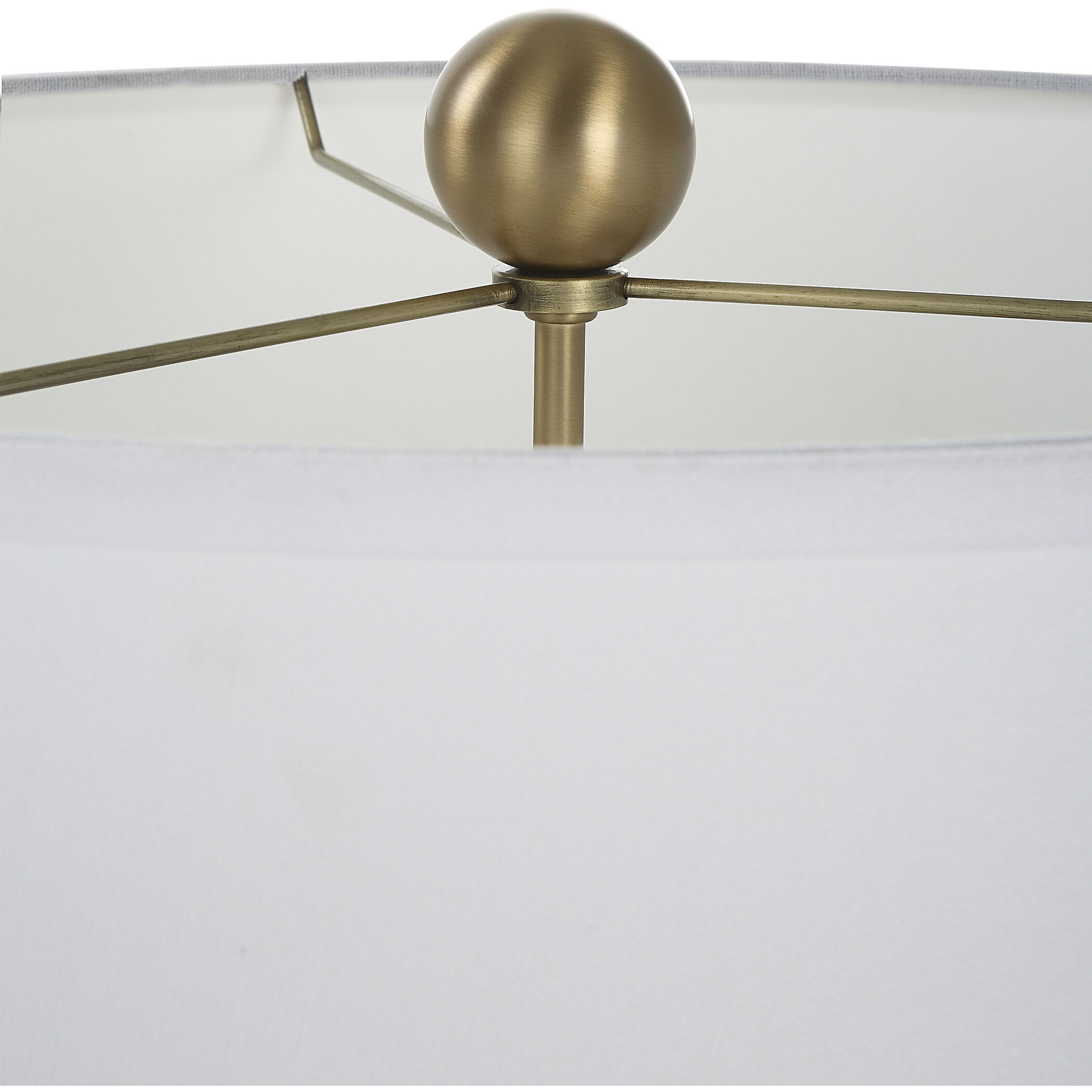 Cardoni 32.25 inch 60 watt White and Smoked Bronze with Brushed Brass Table Lamp Portable Light