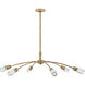 Atera LED 45 inch Heritage Brass Chandelier Ceiling Light, Single Tier