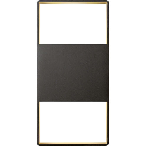 Light Frames LED 14 inch Textured Bronze Indoor-Outdoor Sconce, Inside-Out