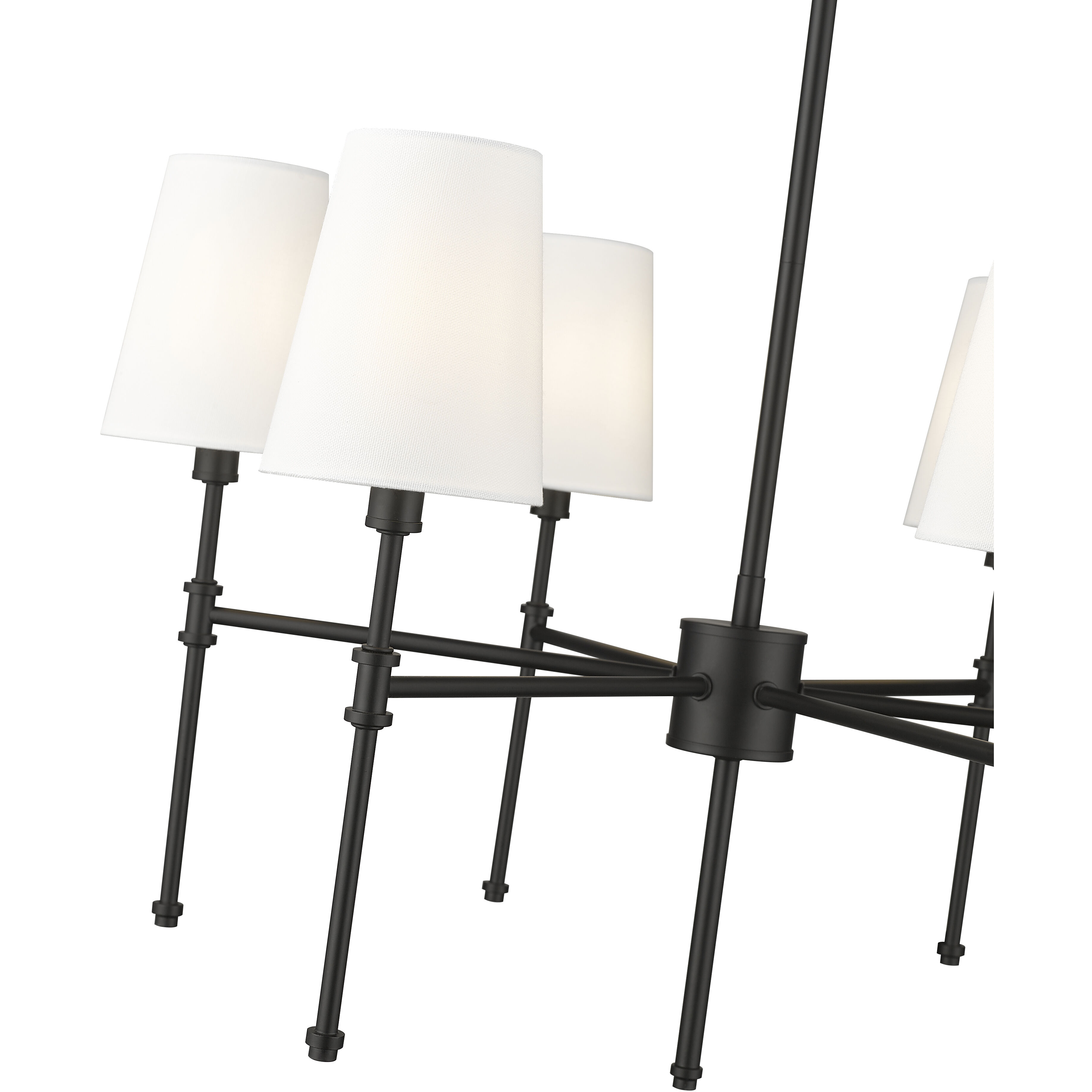 Adorra 6 Light 25.75 inch Matte Black Chandelier Ceiling Light