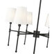 Adorra 6 Light 25.75 inch Matte Black Chandelier Ceiling Light