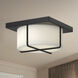 Reglao LED 10.13 inch Black/Opal Glass Flush Mount Ceiling Light