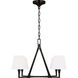 C&M by Chapman & Myers Perth 4 Light 31 inch Aged Iron Chandelier Ceiling Light