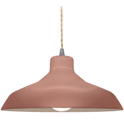 Radiance LED 15.5 inch Canyon Clay and Brushed Nickel Pendant Ceiling Light
