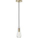 Sean Lavin Lustra 1 Light 3.7 inch Natural Brass Line-Voltage Pendant Ceiling Light in No Lamp