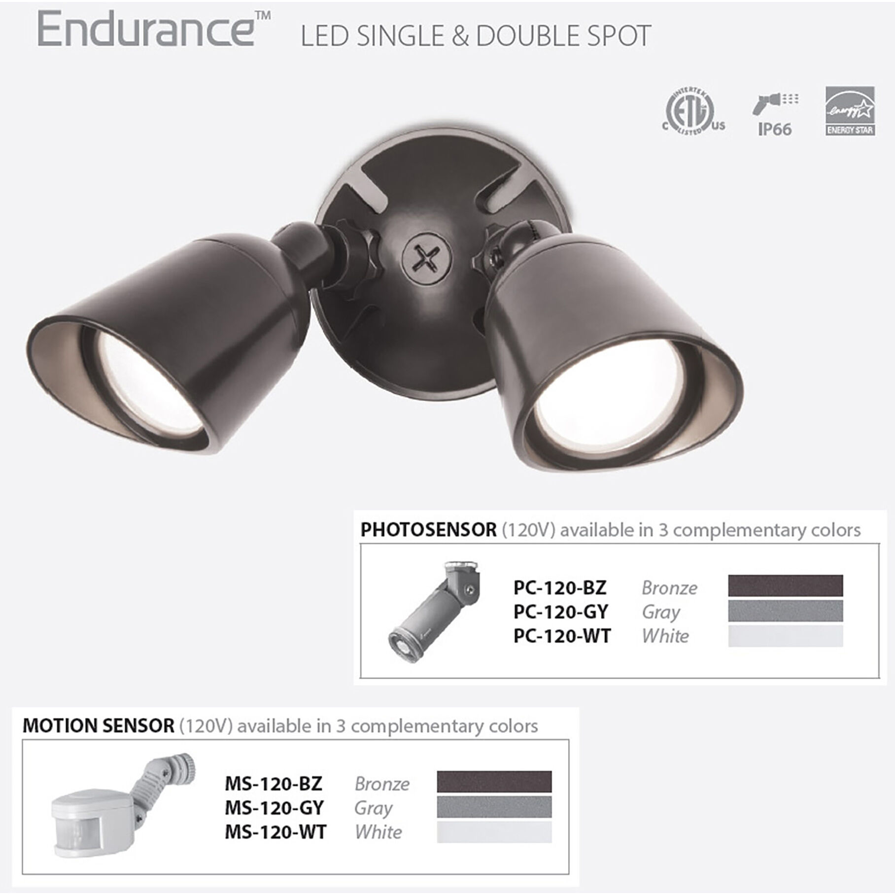Endurance LED 12.5 inch Black Outdoor Wall Lighting in 5000K, WAC Limited