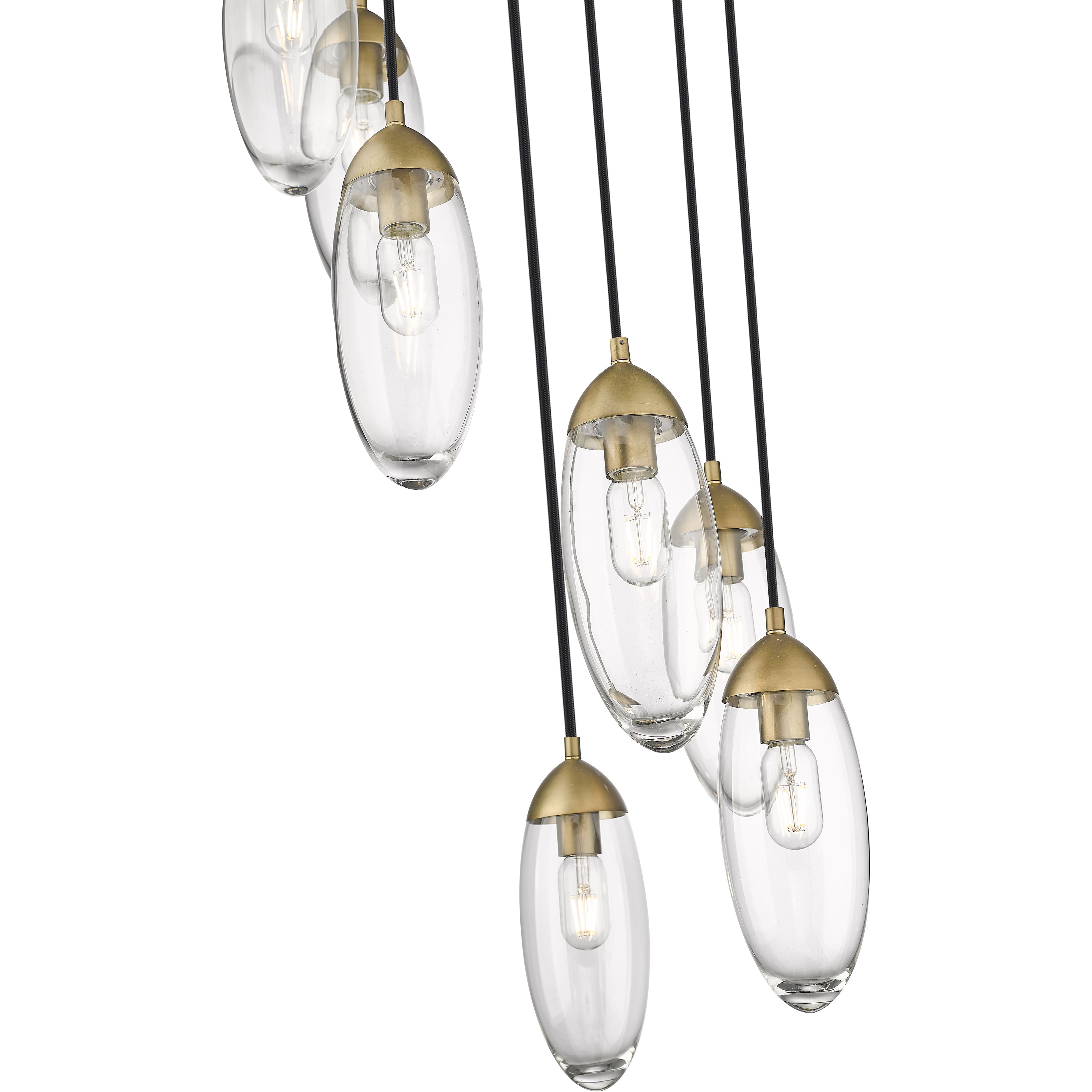 Arden 7 Light 18 inch Rubbed Brass Chandelier Ceiling Light